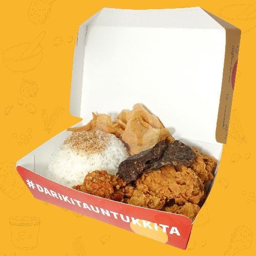 NK 2 (NASI KULIT + AYAM CRISPY + PARU) menu Nasi Kulit Kita, Citraland