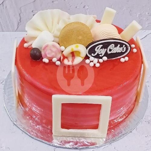 Cake Vanilla Selai Strawberry 18cm menu Joy Bread & Cake