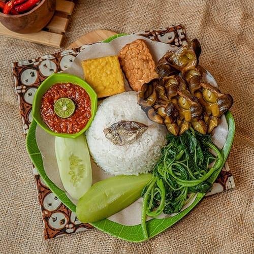 Tempong Usus Ayam menu Warung Sambel Damas, Muara Karang Raya