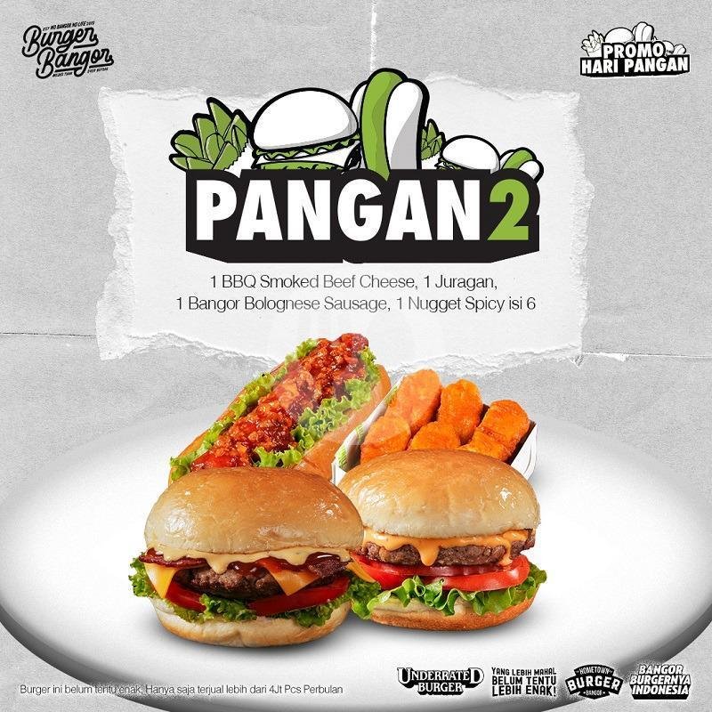 Pangan 2 menu Burger Bangor, City Park