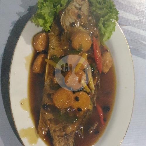 Udang Goreng Telur Asin menu Mandiri Seafood, Veteran