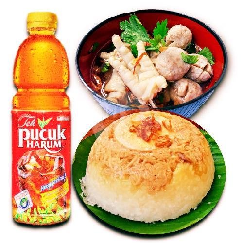 Paket 3.(Bubur Ayam Telor,Kuah Ceker,Teh Pucuk) menu Nasi Tim & Bubur Ayam Mandalafood GBA 2, Bojongsoang