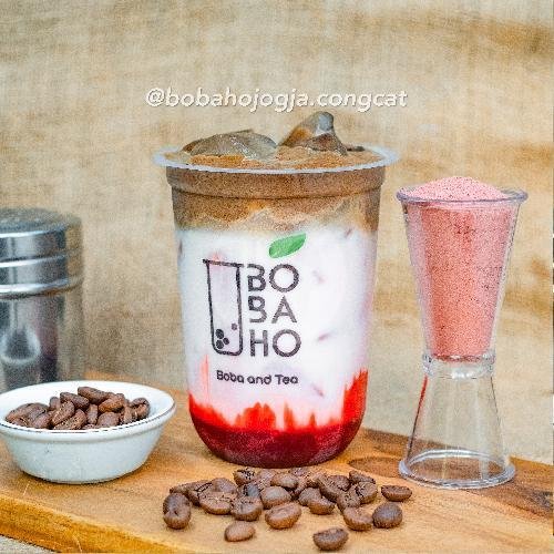 Dalgona Coffee Red Valvet menu BOBAHO, Condongcatur