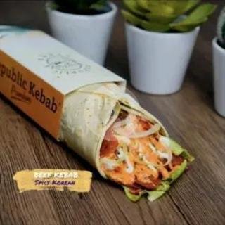Beef Kebab With Korean Sauce (Big) menu Republic Kebab Premium, Gegerkalong Girang