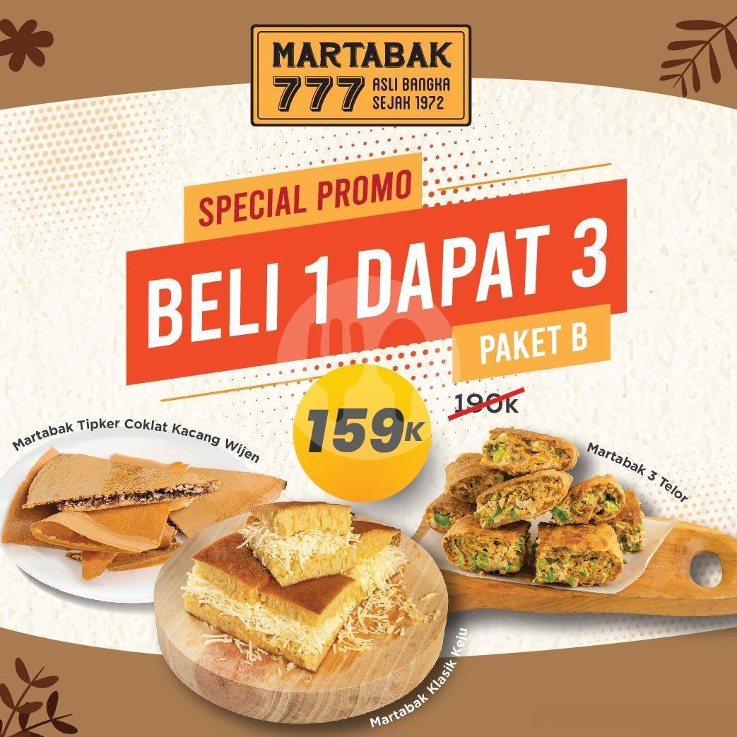 Beli 1 Dapat 3 Paket B menu Martabak 777 SB, Muara Karang