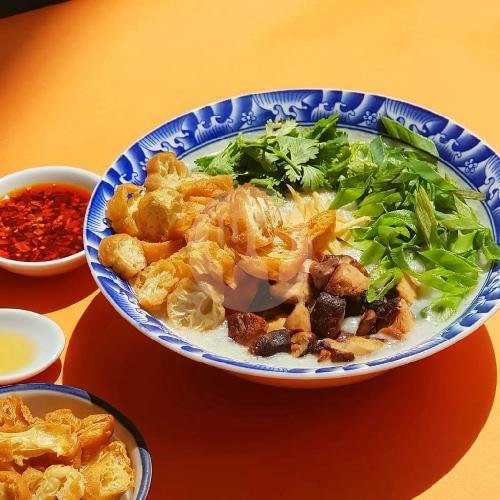 Bubur Mandarin Sate Jamur Vegan Plantbased menu Mimilu, Dago