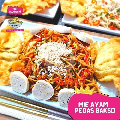 Mie Ayam Original Pedas menu Mie Ayam Bawain, Kayuringin