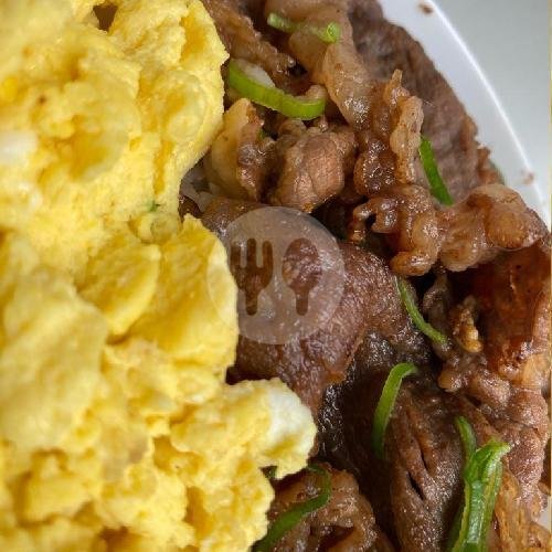 Nasi gyutan don Sambal Matah menu Sambat Luwe X Social Grill, Batang