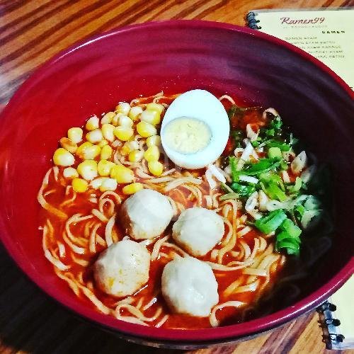 Ramen Sosis menu Ramen 99, Rohana Kudus