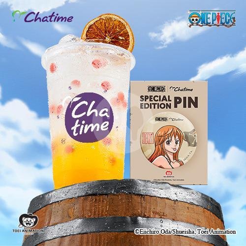 Chatime x One Piece Drink + Mug One Piece menu Chatime x Cupbop, Ramai Mall Malioboro