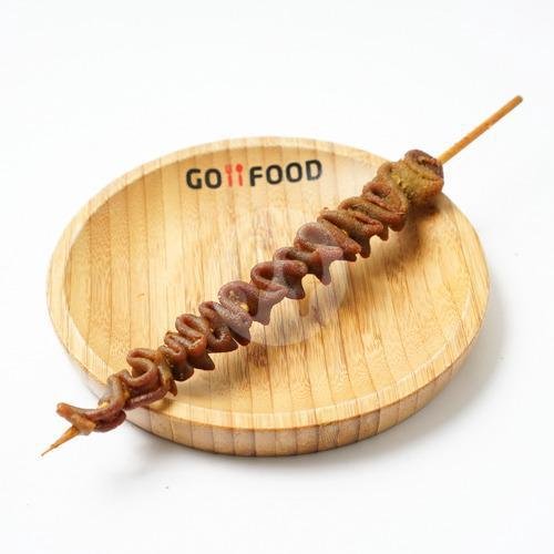 Sate Usus menu Bubur Ayam Baraya, Ampera Ray