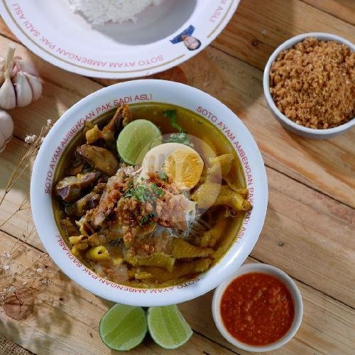 Soto Ayam Jeroan Rongkong menu Soto Ayam Ambengan Pak Sadi Asli, HR Muhamad