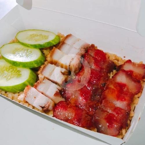 Panggangan Kombinasi 1porsi (SIOBAK + CHARSIO GARING MADU) menu Nasi Campur Afuk, Puri Pola Bugar