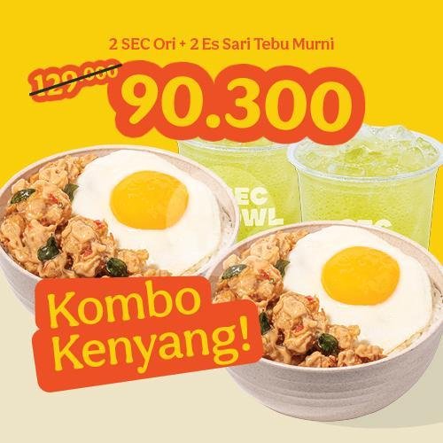Salted Egg Chicken Pedas Jeruk menu Sec Bowl, Tanah Sereal