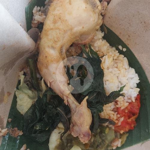 Nasi Rendang + Es Teh Manis menu RM Saga Masakan Padang, Bungursari