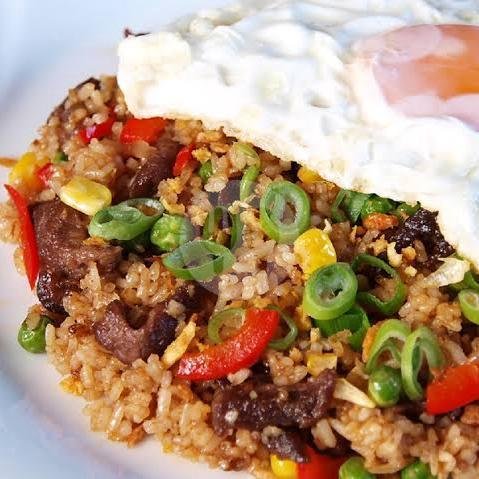 Nasi Goreng Bumbu Pecel menu Nasi Goreng Ali, Buah Batu
