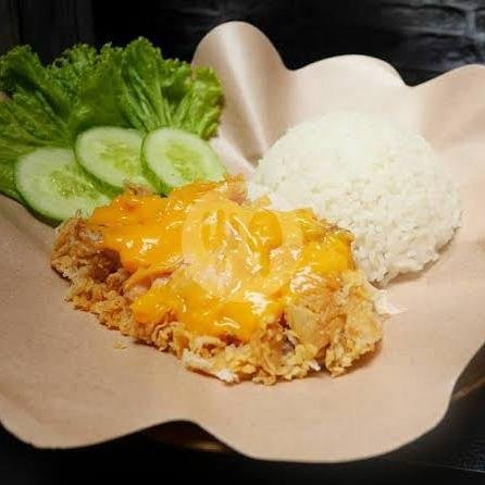 Paket Ayam Crispy Saus Keju menu Ayam Geprek Nuklir, Baladewa