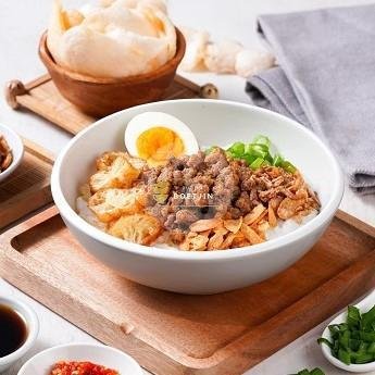Bubur Ayam Crunchy Corn Ball menu Bubur Boetjin, Palmerah