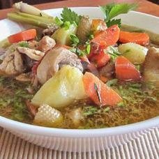 Soup ayam + sambal tanpa nasi menu Pondok Raos, Setiabudi