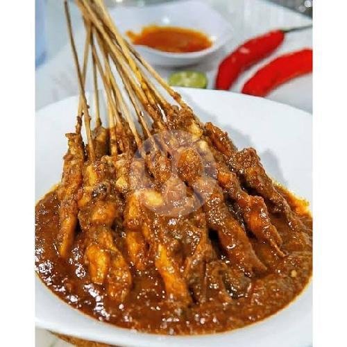 Sate Sapi 10 Tusuk  Bumbu KACANG menu Sate Ayam Dan Kambing Bang Kamil