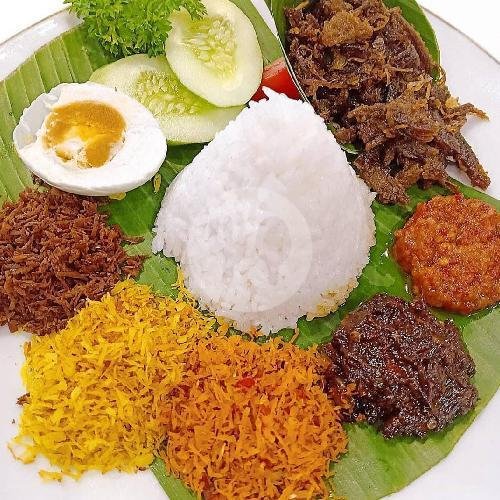 Nasi Krawu Gresik menu Pecel Berkah, Duren Sawit