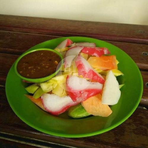 Rujak Serut Extra Pedas menu Rujak Uleg Anti Galau, Pondok Bambu