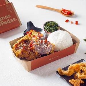 Paket Nasi Ayam Geprek Krispy Large Sambal Leleh Mozarella menu Ayam Geprek Rempah, Metro