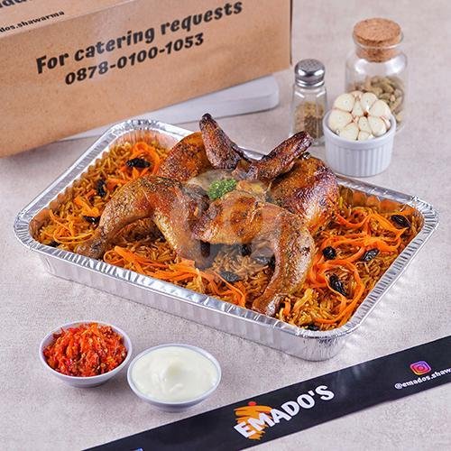 1/4 Ekor Ayam Nasi Kabsah Free Drink menu Emados Shawarma, Tembalang Semarang