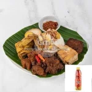 Nasi Kuning Ayam Suwir + Teh Kotak menu Warung Biru Darmo Park, Mayjen Sungkono Darmo