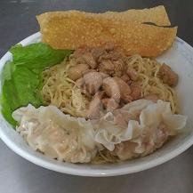 Pangsit Goreng (isi 2) menu Bakmie Win, Tulodong Atas