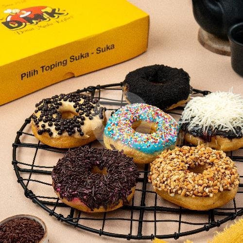 Paket Babydon Isi 4 : ( Chocolate, Tiramisu, Cappucino, Vanila, Strowbery, Blueberry, Banana, Greentea, Taro, Redvelvet, Gula Halus ) menu DMK Donat Madu Kediri, Mojoroto