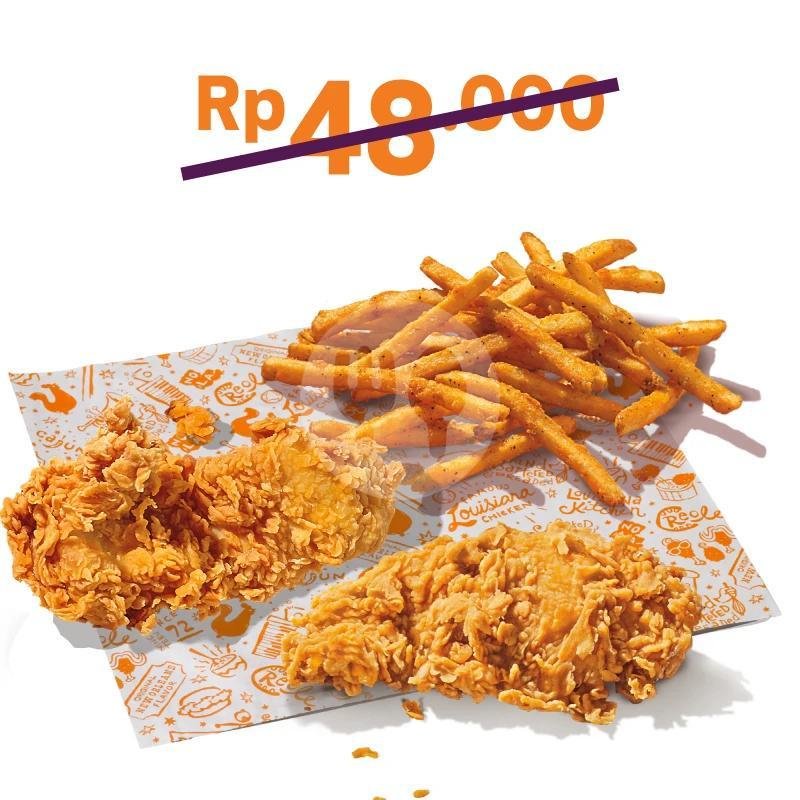 Poppin 2 Cajun Fries menu Popeyes Chicken, Lenteng Agung