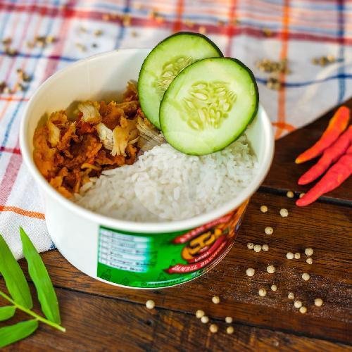 Ayam Geprek Sambel Bule + Nasi menu Ayam Geprek Sambel Brewok, Pujasera Tusam