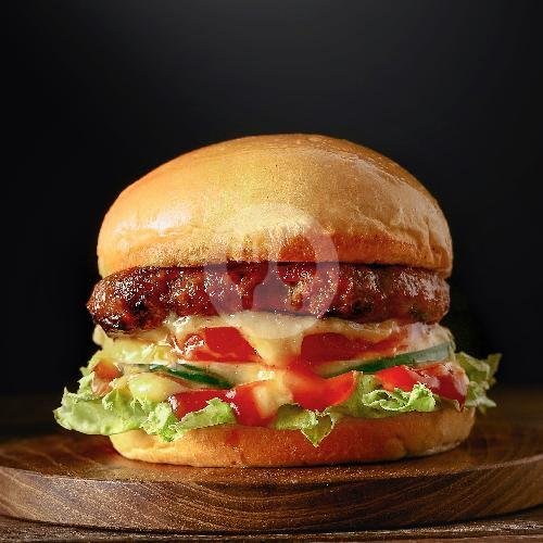 Premium Big Beef Burger Cheese menu Dons Burger Cafe, Pusat Grosir Cililitan