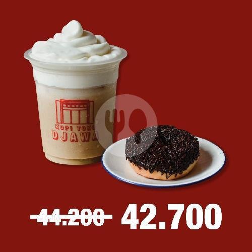 Lebih Hemat! Es Kopi Djawa + Almond Croissant menu Kopi Toko Djawa, Buahbatu