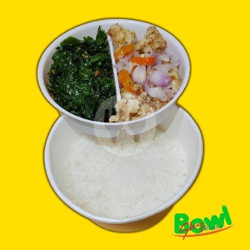 Nasi Kailan Crispy Bistik Ayam menu Sky Resto, Gunung Batu