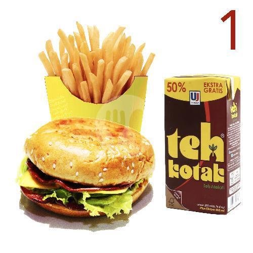 Paket Kenyang 2 menu Only Burger, Taman Kopo