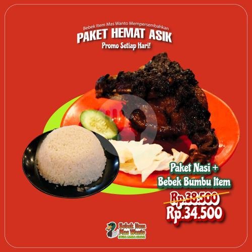 Paket Nasi + Bebek Kremes menu Bebek Item Mas Wanto, Dipatiukur
