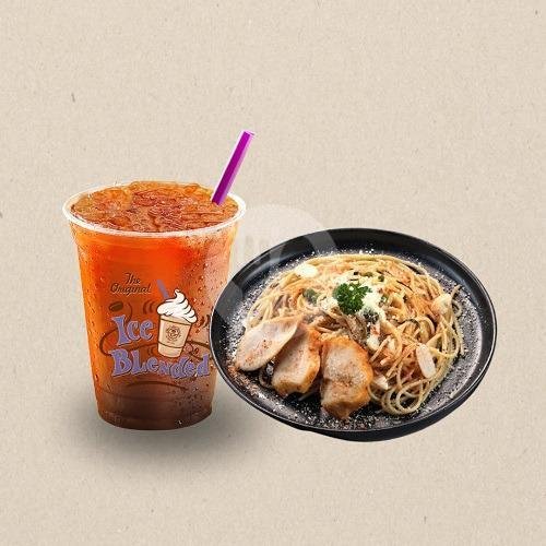 1 Iced Lychee Tea + 1 Pizza Mushroom (Makan Kenyang 3) menu Coffee Bean & Tea Leaf, Pondok Indah Mall - Metro