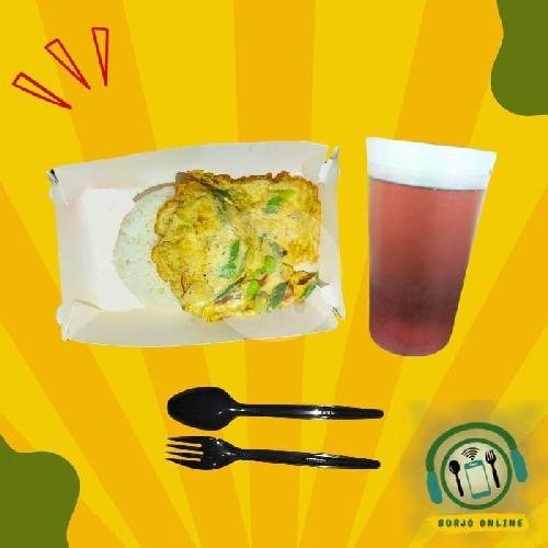 Paket Nasi Telor Ponti + Teh menu Burjo Online 01, Seberang Pasar Damar