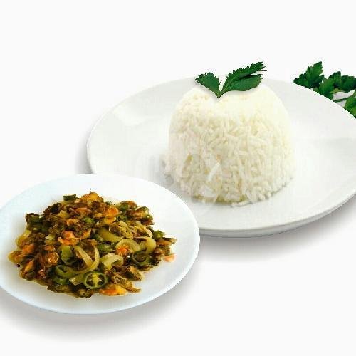 Ayam Goreng Sambal Jawa + Nasi menu Kedai Rakyat, Merjosari