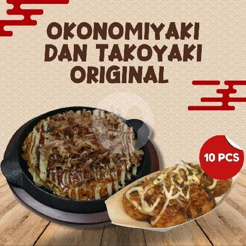Okonomiyaki Original + Takoyaki Original 10 Pcs menu TAKOYAN Takoyaki & Okonomiyaki, Karang Tengah