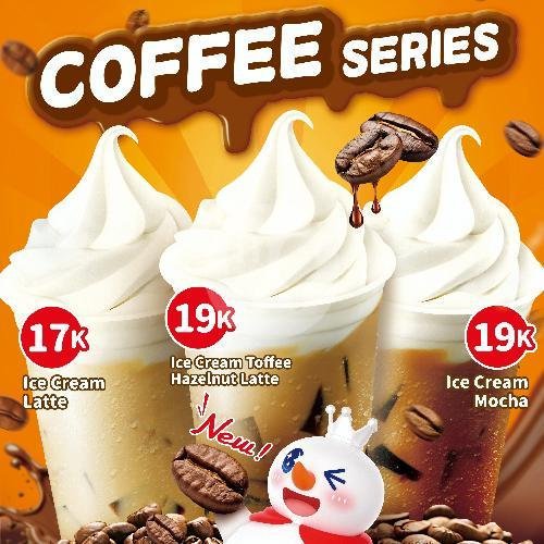 Ice Cream Toffe Hazelnut Latte menu Mixue Sukamenak