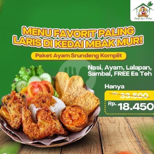 Nasi Ayam Geprek+Sambel Tauge+Tempe menu Ayam Srundeng Kedai Mbak Mur - Tegal Selatan