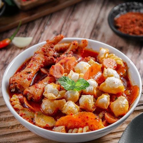 Seblak Jamur Siung menu Seblak Pasta Monjali, Blunyah Gede