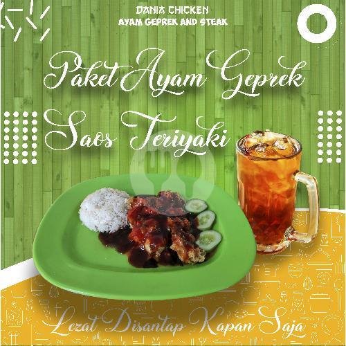 Ayam Geprek Krispy + Nasi menu Ayam Geprek Dania Chiken & Steak, Pelita 2