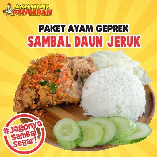 PAKET AYAM GEPREK Korek menu Ayam Geprek Pangeran, Katamso