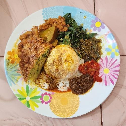 Menu Rendang + Nasi + Sayur Dipisah menu RM Ampera Putra Bungsu, Dr Wahidin