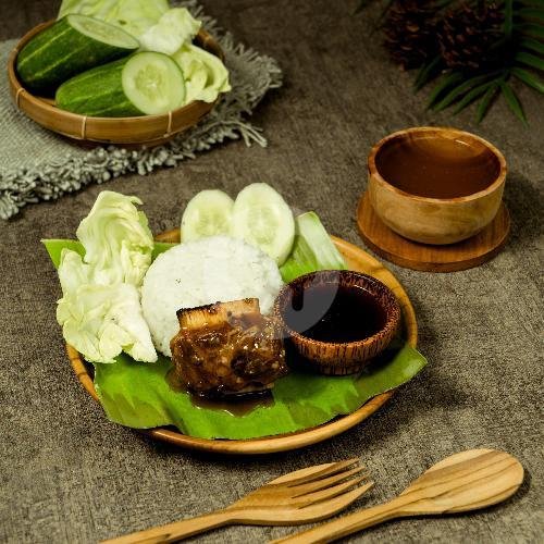 Paket Hemat Oseng Mercon Iga Sapi  + Nasi menu V & V Iga Bakar, Rungkut Mutiara