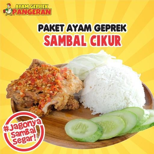 PAKET AYAM GEPREK Tomat menu Ayam Geprek Pangeran, Cirebon